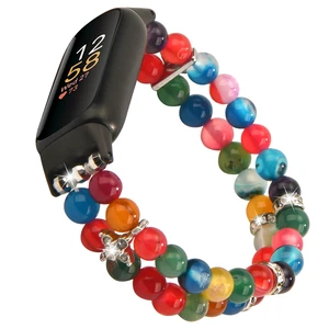 Compatible with Fitbit Luxe Bands,Fashion Handmade Elastic Stretch Pearl Bracelet Women Replacement Strap for Fitbit Luxe accssorises Compatible with Fitbit Luxe Bands,Fashion Handmade Elastic Stretch Pearl Bracelet Women Replacement Strap for Fitbit Luxe accssorises