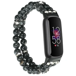 Compatible with Fitbit Luxe Bands,Fashion Handmade Elastic Stretch Pearl Bracelet Women Replacement Strap for Fitbit Luxe accssorises Compatible with Fitbit Luxe Bands,Fashion Handmade Elastic Stretch Pearl Bracelet Women Replacement Strap for Fitbit Luxe accssorises