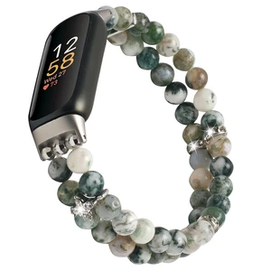Compatible with Fitbit Luxe Bands,Fashion Handmade Elastic Stretch Pearl Bracelet Women Replacement Strap for Fitbit Luxe accssorises Compatible with Fitbit Luxe Bands,Fashion Handmade Elastic Stretch Pearl Bracelet Women Replacement Strap for Fitbit Luxe accssorises