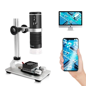 WiFi Digital Microscope for iPhone Android Phone and Mac Windows PC 50-1000X Magnification Wireless Portable Microscope with Adjustable Metal Stand and Carrying Bag, HD 1080P/720P Video Record WiFi Digital Microscope for iPhone Android Phone and Mac Windows PC 50-1000X Magnification Wireless Portable Microscope with Adjustable Metal Stand and Carrying Bag, HD 1080P/720P Video Record