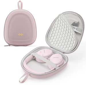 Headphone Hard Case Replacement for Bose QuietComfort Ultra QC45 QC35 QC25 QC15 QCSE Over-Ear Headphones, Super-Slim Upgrade PU Universal Portable Travel Organizer Bag (Pink) Headphone Hard Case Replacement for Bose QuietComfort Ultra QC45 QC35 QC25 QC15 QCSE Over-Ear Headphones, Super-Slim Upgrade PU Universal Portable Travel Organizer Bag (Pink)