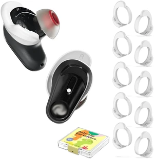 5-Pairs Replacement Ear Wings for Skullcandy Method 360 ANC Earbuds, White Soft Silicone Anti-Slip Ear Tips Cover for Method 360 ANC Earbuds Accessories with Storage Box, Fit in Charging Case 5-Pairs Replacement Ear Wings for Skullcandy Method 360 ANC Earbuds, White Soft Silicone Anti-Slip Ear Tips Cover for Method 360 ANC Earbuds Accessories with Storage Box, Fit in Charging Case