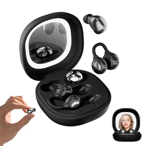 2-in-1 Earbuds Set with Makeup Mirror, Invisible Sleep Earbuds & Open-Ear Clip On Headphones, Bluetooth 5.4, 48H Playtime, ENC Mic, IPX5 Waterproof for Small Ears Work Sleep Sports 2-in-1 Earbuds Set with Makeup Mirror, Invisible Sleep Earbuds & Open-Ear Clip On Headphones, Bluetooth 5.4, 48H Playtime, ENC Mic, IPX5 Waterproof for Small Ears Work Sleep Sports