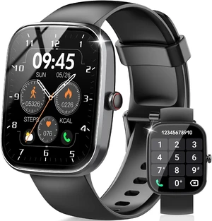 Smart Watch, 1.91" HD Screen Smartwatch for Men Women, Fitness Watch with Heart Rate/Sleep Monitor/Steps Monitor, 110+ Sports Modes, IP68 Waterproof Activity Trackers for Android iOS, Black Smart Watch, 1.91" HD Screen Smartwatch for Men Women, Fitness Watch with Heart Rate/Sleep Monitor/Steps Monitor, 110+ Sports Modes, IP68 Waterproof Activity Trackers for Android iOS, Black