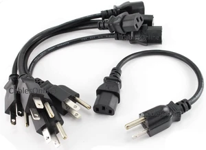 CablesOnline 1ft. Short 3-Conductor PC Power Cord, 18AWG, NEMA 5-15p to IEC C13 Cable (5 Pack) (PC-111-5) CablesOnline 1ft. Short 3-Conductor PC Power Cord, 18AWG, NEMA 5-15p to IEC C13 Cable (5 Pack) (PC-111-5)