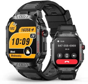 Military Smart Watch for Men Answer/Make Call, 2.02" Outdoor Sport Smartwatch with Flashlight, Heart Rate Blood oxygen Blood Pressure Sleep, 100+ Sport Modes Fitness Tracker for Android and iOS Military Smart Watch for Men Answer/Make Call, 2.02" Outdoor Sport Smartwatch with Flashlight, Heart Rate Blood oxygen Blood Pressure Sleep, 100+ Sport Modes Fitness Tracker for Android and iOS
