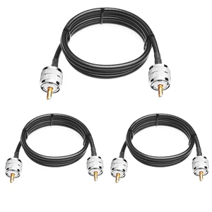 RG58 Coax Cable PL259 Jumper - 3.3FT Low Loss UHF Male to Male Radio Cable for CB Antenna - VHF HF 50 ohm RG58 Coax Cable PL259 Jumper - 3.3FT Low Loss UHF Male to Male Radio Cable for CB Antenna - VHF HF 50 ohm