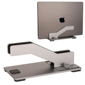 Adjustable Vertical Laptop Stand, Aluminum Holder for MacBook Laptop CNC aluminum stand with tool-free adjustable width, silicone protection and stable 4mm base for secure, space-saving storage Adjustable Vertical Laptop Stand, Aluminum Holder for MacBook Laptop CNC aluminum stand with tool-free adjustable width, silicone protection and stable 4mm base for secure, space-saving storage