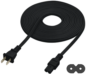Extra Long 17-Foot TV Power Cord Compatible with Select Samsung, LG, Sony, Hisense, Xbox, PS5 Electronics and More - 2-Prong AC Wall Plug - 2-Slot Straight Plug (Black, 17-Foot) Extra Long 17-Foot TV Power Cord Compatible with Select Samsung, LG, Sony, Hisense, Xbox, PS5 Electronics and More - 2-Prong AC Wall Plug - 2-Slot Straight Plug (Black, 17-Foot)