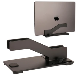 Adjustable Vertical Laptop Stand, Aluminum Holder for MacBook Laptop CNC aluminum stand with tool-free adjustable width, silicone protection and stable 4mm base for secure, space-saving storage Adjustable Vertical Laptop Stand, Aluminum Holder for MacBook Laptop CNC aluminum stand with tool-free adjustable width, silicone protection and stable 4mm base for secure, space-saving storage