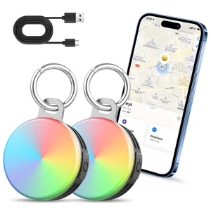 2-in-1 Air Tracker Tags-2Pack, Bluetooth Tracker Works with Apple Find My APP (iOS Only), 4 Modes LED Light Item Finder for Night Walking/Cycling, USB-C, Item Locator for Luggage/Keys/Suitcase 2-in-1 Air Tracker Tags-2Pack, Bluetooth Tracker Works with Apple Find My APP (iOS Only), 4 Modes LED Light Item Finder for Night Walking/Cycling, USB-C, Item Locator for Luggage/Keys/Suitcase