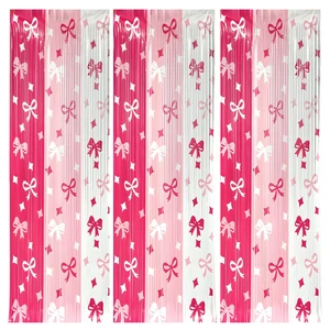Pink Bow Streamer Backdrop 3.2x6.5 Feet, Pack of 3 Pink Bow Banner, Valentines Backdrop, Valentines Day Decorations, Pink Bow Birthday Decorations, Galentines Day Decorations Pink Bow Streamer Backdrop 3.2x6.5 Feet, Pack of 3 Pink Bow Banner, Valentines Backdrop, Valentines Day Decorations, Pink Bow Birthday Decorations, Galentines Day Decorations