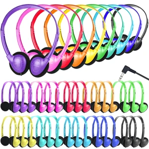Kids Headphones Bulk 25 Pack for School Students Children Wired On-Ear Headphones for Classroom Student Clear Sound for Online Learning Kids Headphones Bulk 25 Pack for School Students Children Wired On-Ear Headphones for Classroom Student Clear Sound for Online Learning