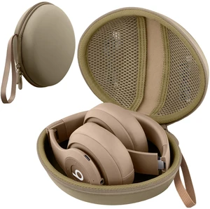 for Beats Studio Pro/Studio3/Solo4/Solo3 Headphones Hard Case, Brown Compatible with Beats Wireless On-Ear Headphones, Portable EVA Storage Bag with Mesh Pocket & Wrist Strap for Beats Studio Pro/Studio3/Solo4/Solo3 Headphones Hard Case, Brown Compatible with Beats Wireless On-Ear Headphones, Portable EVA Storage Bag with Mesh Pocket & Wrist Strap