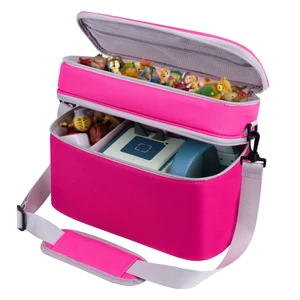 Rosy Pink Storage Bag for Toniebox 1 or 2, Player Box & Accessories Two spacious storage pockets, removable compartment, detachable shoulder strap, portable design for trips Rosy Pink Storage Bag for Toniebox 1 or 2, Player Box & Accessories Two spacious storage pockets, removable compartment, detachable shoulder strap, portable design for trips