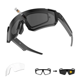 AI Smart Glasses with Camera, 4K Hands-Free Recording, 6-Axis EIS Stabilization, Open-Ear Audio, AI Voice Assistant & Object Recognition, IP66, for Sports Cycling Running Hiking, Matte Black AI Smart Glasses with Camera, 4K Hands-Free Recording, 6-Axis EIS Stabilization, Open-Ear Audio, AI Voice Assistant & Object Recognition, IP66, for Sports Cycling Running Hiking, Matte Black