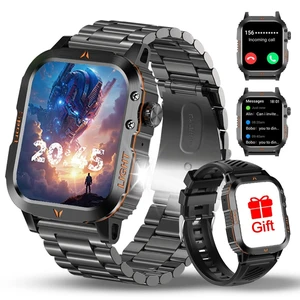 QTLLBT Men's Military Smart Watch 1500mAh Battery 30day IP68 Waterproof Suitable for Swimming Answer/Make Call Function Outdoor Tactical Smart Fitness Watch Heart Rate for Android & iOS QTLLBT Men's Military Smart Watch 1500mAh Battery 30day IP68 Waterproof Suitable for Swimming Answer/Make Call Function Outdoor Tactical Smart Fitness Watch Heart Rate for Android & iOS