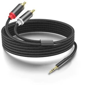 (33 FT / 1 Pack) 3.5mm to RCA Cable,3.5mm Male to 2RCA Male Audio Stereo Cable for Smartphones, MP3, Tablets, Speakers, HDTV (33 FT / 1 Pack) 3.5mm to RCA Cable,3.5mm Male to 2RCA Male Audio Stereo Cable for Smartphones, MP3, Tablets, Speakers, HDTV