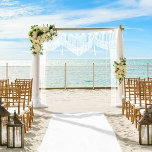 Large Macrame Wedding Backdrop(71" W x 86" L) for Arbor/Arch Bohemian Wall Hanging Decor Boho Doorway/Window Curtains Room Divider Large Macrame Wedding Backdrop(71" W x 86" L) for Arbor/Arch Bohemian Wall Hanging Decor Boho Doorway/Window Curtains Room Divider