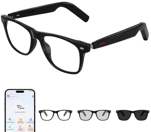 AI Smart Bluetooth Glasses, Smart Translation, Color-Change Lenses Automatic Power On Off,DeepSeek R1, UV/Blue Protection, Audio Intelligent,Open Ear Music, Voice Assistant AI Smart Bluetooth Glasses, Smart Translation, Color-Change Lenses Automatic Power On Off,DeepSeek R1, UV/Blue Protection, Audio Intelligent,Open Ear Music, Voice Assistant