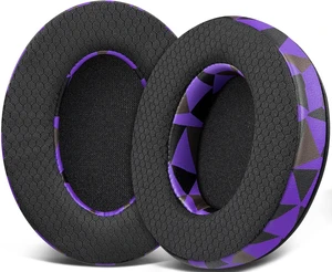 Mesh Earpads for HyperX Cloud (2/3/3S/1/Pro) - Purple Black Also for Cloud (Flight/Flight2/Stinger/Stinger2/Stinger 2 Core/Core), CloudX (Stinger/Flight) Headset Mesh Earpads for HyperX Cloud (2/3/3S/1/Pro) - Purple Black Also for Cloud (Flight/Flight2/Stinger/Stinger2/Stinger 2 Core/Core), CloudX (Stinger/Flight) Headset