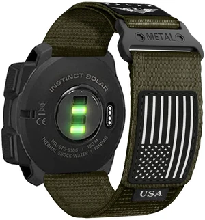 Nylon Bands Stars-Stripes Flag Design for Garmin Instinct 3/2 Breathable Wristband for Garmin Instinct 2 Solar/Instinct 3 45mm/Instinct/Instinct Tactical/E 45mm/Tide/Esports Nylon Bands Stars-Stripes Flag Design for Garmin Instinct 3/2 Breathable Wristband for Garmin Instinct 2 Solar/Instinct 3 45mm/Instinct/Instinct Tactical/E 45mm/Tide/Esports