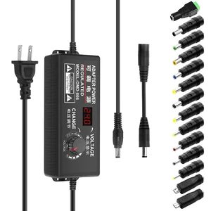 Universal Power Supply 4V-24V 5A 120W Adjustable AC/DC Power Adapter 100-240V AC to DC 24V 19V 12V 5V 9V 6V 5A 4A Mulit-Voltage Variable Switching Converter with Polarity Converter & 14 Tips Universal Power Supply 4V-24V 5A 120W Adjustable AC/DC Power Adapter 100-240V AC to DC 24V 19V 12V 5V 9V 6V 5A 4A Mulit-Voltage Variable Switching Converter with Polarity Converter & 14 Tips