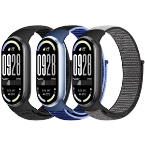 Nylon Sport Band Compatible with Xiaomi Smart Band 10/9/8 for Women Men, Soft Adjustable Breathable Sport Loop Watch Strap Replacement Wristband for Xiaomi Mi Band 10/9/8, 3pcs Nylon Sport Band Compatible with Xiaomi Smart Band 10/9/8 for Women Men, Soft Adjustable Breathable Sport Loop Watch Strap Replacement Wristband for Xiaomi Mi Band 10/9/8, 3pcs