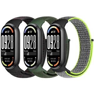 Nylon Sport Band Compatible with Xiaomi Smart Band 10/9/8 for Women Men, Soft Adjustable Breathable Sport Loop Watch Strap Replacement Wristband for Xiaomi Mi Band 10/9/8, 3pcs Nylon Sport Band Compatible with Xiaomi Smart Band 10/9/8 for Women Men, Soft Adjustable Breathable Sport Loop Watch Strap Replacement Wristband for Xiaomi Mi Band 10/9/8, 3pcs