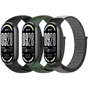 Nylon Sport Band Compatible with Xiaomi Smart Band 10/9/8 for Women Men, Soft Adjustable Breathable Sport Loop Watch Strap Replacement Wristband for Xiaomi Mi Band 10/9/8, 3pcs Nylon Sport Band Compatible with Xiaomi Smart Band 10/9/8 for Women Men, Soft Adjustable Breathable Sport Loop Watch Strap Replacement Wristband for Xiaomi Mi Band 10/9/8, 3pcs