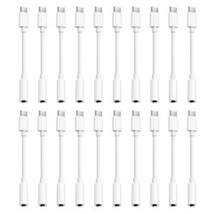 20pack USB C to 3.5mm Headphone Jack Adapter,Type C Aux Audio Dongle Cable Compatible with iPhone 17/16/15/15 Plus/15 Pro/15 Pro Max/iPad/Pixel, Compatible with Samsung Galaxy S25/S24/S23/S22 20pack USB C to 3.5mm Headphone Jack Adapter,Type C Aux Audio Dongle Cable Compatible with iPhone 17/16/15/15 Plus/15 Pro/15 Pro Max/iPad/Pixel, Compatible with Samsung Galaxy S25/S24/S23/S22