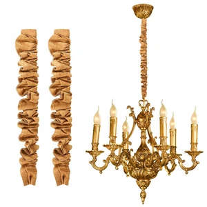 2 Pack 4 ft Brown Faux Burlap Cord Covers for Chandelier Chains, Brown Hook and loop side opening, wrap around installation on lamp wires, adjustable gathers, removable design, trim to fit fabric 2 Pack 4 ft Brown Faux Burlap Cord Covers for Chandelier Chains, Brown Hook and loop side opening, wrap around installation on lamp wires, adjustable gathers, removable design, trim to fit fabric
