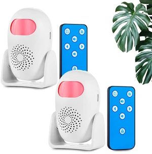 Motion Sensor Alarm with 17 Chimes 3 Alarm Modes 4 Volume Levels Wireless Motion Detector Alarm with Remote 110dB Home Security Alarm (2 Motion Detector, 2 Remote Control) Motion Sensor Alarm with 17 Chimes 3 Alarm Modes 4 Volume Levels Wireless Motion Detector Alarm with Remote 110dB Home Security Alarm (2 Motion Detector, 2 Remote Control)