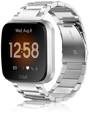 Metal Band Compatible with Fitbit Versa 2 1&Lite Edition Solid Stainless Steel Strap, Replacement Wristband, Business Bracelet, for Women Men, All-day Comfort Metal Band Compatible with Fitbit Versa 2 1&Lite Edition Solid Stainless Steel Strap, Replacement Wristband, Business Bracelet, for Women Men, All-day Comfort