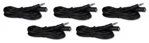 Five Pack of 12 Foot 3.5mm Headphone Extension Cables Male/Female Five Pack of 12 Foot 3.5mm Headphone Extension Cables Male/Female