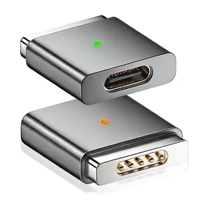 USB-C to Mags 2 Adapter Compatible with Apple MacBook, MagSafe 2 T-Tip Magnetic Charging Converter (Dark Gray, Air/Pro (2013-2015)) USB-C to Mags 2 Adapter Compatible with Apple MacBook, MagSafe 2 T-Tip Magnetic Charging Converter (Dark Gray, Air/Pro (2013-2015))