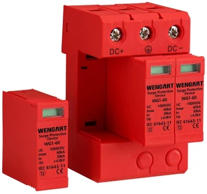1000V DC Surge Protective Device, 3-Pole 30-60kA Lightning Arrester, 36mm DIN Rail Mount, High-Voltage SPD for Solar PV Systems, Inverters & Off-Grid Power Distribution 1000V DC Surge Protective Device, 3-Pole 30-60kA Lightning Arrester, 36mm DIN Rail Mount, High-Voltage SPD for Solar PV Systems, Inverters & Off-Grid Power Distribution