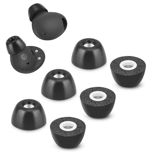 Memory Foam Tips for Samsung Galaxy Buds 2 Pro, No Silicone Eartips Pain, Anti-Slip Replacement Ear Tips, Fit in The Charging Case, Reducing Noise Earbuds, 3 Pairs (Medium, Black) Memory Foam Tips for Samsung Galaxy Buds 2 Pro, No Silicone Eartips Pain, Anti-Slip Replacement Ear Tips, Fit in The Charging Case, Reducing Noise Earbuds, 3 Pairs (Medium, Black)