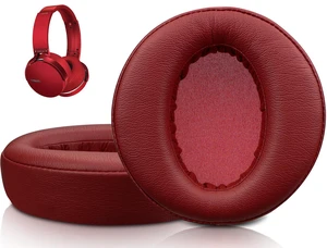 Professional Earpads Cushions Replacement for Sony MDR-XB950 XB950BT XB950B1 XB950N1 XB950AP Over-Ear Headphones, Ear Pads with Softer Protein Leather, Noise Isolation Memory Foam - Red Professional Earpads Cushions Replacement for Sony MDR-XB950 XB950BT XB950B1 XB950N1 XB950AP Over-Ear Headphones, Ear Pads with Softer Protein Leather, Noise Isolation Memory Foam - Red