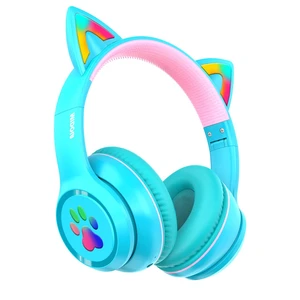 Bluetooth Headphones Wireless Cat Ear,60H/8H with LED Light for Kids/Adults Built-in Mic,Over-Ear,Adjustable Headband Foldable Lightweight for Toddler Home/Tablet/PC,Stereo Sound,Aux 3.5mm Cyan Bluetooth Headphones Wireless Cat Ear,60H/8H with LED Light for Kids/Adults Built-in Mic,Over-Ear,Adjustable Headband Foldable Lightweight for Toddler Home/Tablet/PC,Stereo Sound,Aux 3.5mm Cyan