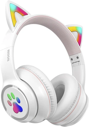 Bluetooth Headphones Wireless Cat Ear,60H/8H with LED Light for Kids/Adults Built-in Mic,Over-Ear,Adjustable Headband Foldable Lightweight for Toddler Home/Tablet/PC,Stereo Sound,Aux 3.5mm White Bluetooth Headphones Wireless Cat Ear,60H/8H with LED Light for Kids/Adults Built-in Mic,Over-Ear,Adjustable Headband Foldable Lightweight for Toddler Home/Tablet/PC,Stereo Sound,Aux 3.5mm White