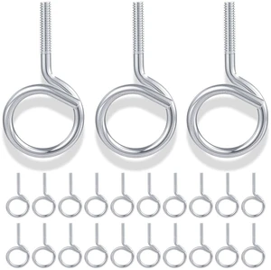 200 Pcs 1/4"-20 Machine Threaded Bridle Rings 1-1/4" Diameter Heavy Duty Bridle Wiring Rings Cable Hangers for Low Voltage Cable Pipe Management 200 Pcs 1/4"-20 Machine Threaded Bridle Rings 1-1/4" Diameter Heavy Duty Bridle Wiring Rings Cable Hangers for Low Voltage Cable Pipe Management