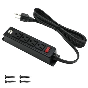 Mountable Power Strip with USB Ports,Wall Mount Power Outlets Screw Down Power Socket in Desk Under Cabinet Power Station 4AC Outlet 2 USB 6.56 Feet Extension Cord, On&Off Switch Black Mountable Power Strip with USB Ports,Wall Mount Power Outlets Screw Down Power Socket in Desk Under Cabinet Power Station 4AC Outlet 2 USB 6.56 Feet Extension Cord, On&Off Switch Black