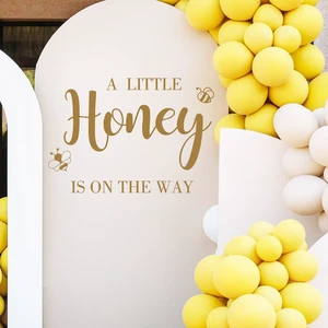 A Little Honey is on The Way Wall Decal,Bee Them Welcome Baby Shower Decor,Gender Reveal Balloon Arch Backdrop Wall Decor for Baby Party,boy and Girl Gender Reveal Backdrop Decor (Bee Them Decal) A Little Honey is on The Way Wall Decal,Bee Them Welcome Baby Shower Decor,Gender Reveal Balloon Arch Backdrop Wall Decor for Baby Party,boy and Girl Gender Reveal Backdrop Decor (Bee Them Decal)