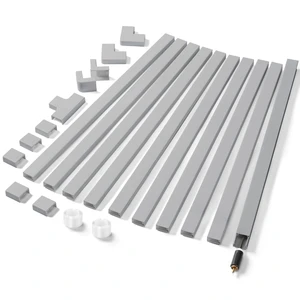 157in Cord Hider Wall Kit, Cable Hider for 1 Thick Cord, Grey Wire Covers for Cords - TV Cord Cover Wall Kit, Cable Cover Cable Raceway, Wall Cable Concealer 10 x L15.7, W0.78 H0.4 157in Cord Hider Wall Kit, Cable Hider for 1 Thick Cord, Grey Wire Covers for Cords - TV Cord Cover Wall Kit, Cable Cover Cable Raceway, Wall Cable Concealer 10 x L15.7, W0.78 H0.4