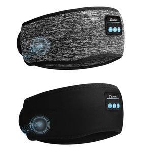 Hook-and-Loop Adjustable Bluetooth Sleeping Headphones Headband Thin Speakers for Side Sleepers, Removable Washable, 14H Bluetooth Headband for Sports, Running, Workout, Yoga - Black&Gray Hook-and-Loop Adjustable Bluetooth Sleeping Headphones Headband Thin Speakers for Side Sleepers, Removable Washable, 14H Bluetooth Headband for Sports, Running, Workout, Yoga - Black&Gray