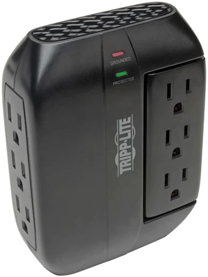 Eaton SWIVEL6 Surge Protector 6 Rotating Outlets Power Strip 1200 Joules, Direct Plug-in, EMI/RFI Line Noise Filtering, Manufacturer's & $20,000 Insurance Eaton SWIVEL6 Surge Protector 6 Rotating Outlets Power Strip 1200 Joules, Direct Plug-in, EMI/RFI Line Noise Filtering, Manufacturer's & $20,000 Insurance