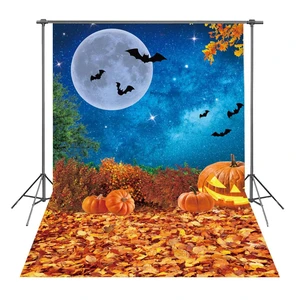 Halloween Photography Backdrop 8x10FT Moonlight Pumpkin Fallen Leaves Background for Kids Portrait Halloween Baby Shower Birthday Trick or Treat Party Decorations Photo Props Halloween Photography Backdrop 8x10FT Moonlight Pumpkin Fallen Leaves Background for Kids Portrait Halloween Baby Shower Birthday Trick or Treat Party Decorations Photo Props