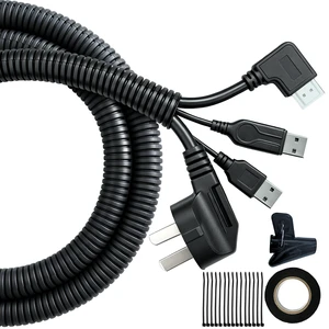Split Wire Loom Automotive, 25ft 1/2in Heat Resistance Cable Sleeve Cable Management Sleeves, Cord Protectors From Pets No Chew, Wire Sleeve for Automotive Wiring, Home Office Cord Organization Split Wire Loom Automotive, 25ft 1/2in Heat Resistance Cable Sleeve Cable Management Sleeves, Cord Protectors From Pets No Chew, Wire Sleeve for Automotive Wiring, Home Office Cord Organization