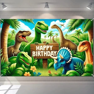 Seasonal Dinosaur Birthday Backdrop 120x84 Inch Dino Park Theme Decor Birthday Background Prop Living Room Backyard Hall Colorful Dinosaur Graphic Seasonal Dinosaur Birthday Backdrop 120x84 Inch Dino Park Theme Decor Birthday Background Prop Living Room Backyard Hall Colorful Dinosaur Graphic